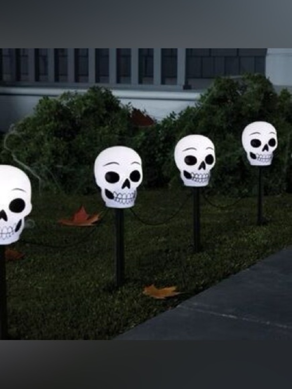 5ct LED Skull Stake Lights Indoor/Outdoor by Hyde and Eek! Halloween NIB